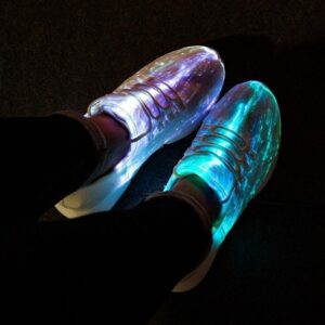 Fiber Optic LED Shoes USB Recharge Glowing Sneakers Llight Up Shoes